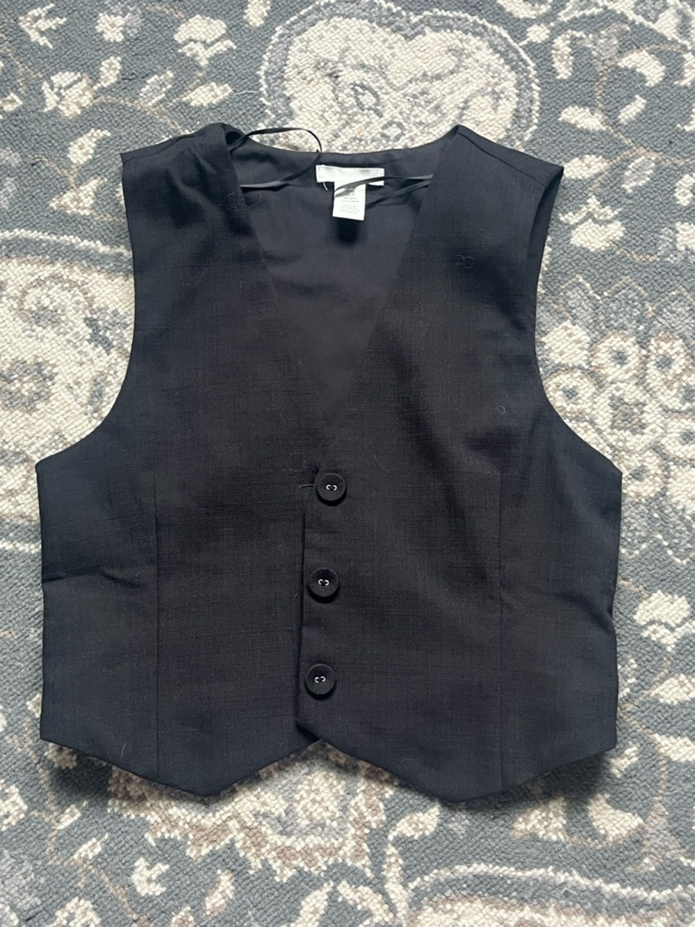 H&M Black Sleeveless Button Vest